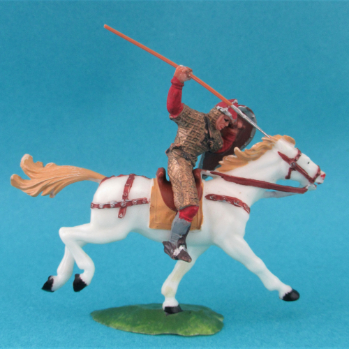 8872 4 Cavalier normand frappant de sa lance et bouclier oblong sur cheval 1 (III B).